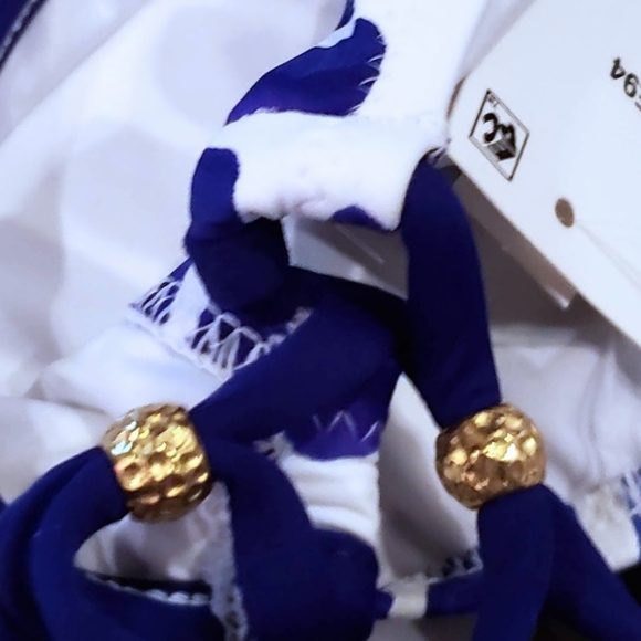 Trina Turk Bikini Bottoms Med (6) Indigo - Picture 3 of 8